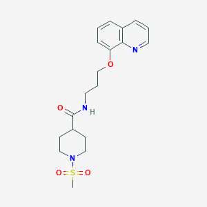 1-(methylsulfonyl)-N-(3-(quinolin-8-yloxy)propyl)piperidine-4-carboxamide