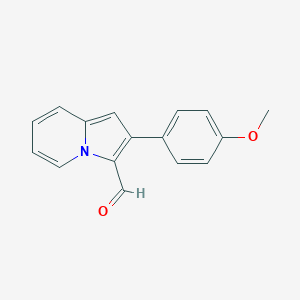 molecular formula C16H13NO2 B026604 2-(4-甲氧基苯基)吲哚并嗪-3-甲醛 CAS No. 101624-26-4