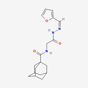 molecular formula C18H23N3O3 B2660401 N-({N'-[(1Z)-(furan-2-yl)methylidene]hydrazinecarbonyl}methyl)adamantane-1-carboxamide CAS No. 476431-26-2
