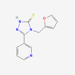 4-(furan-2-ylmethyl)-5-(pyridin-3-yl)-4H-1,2,4-triazole-3-thiol
