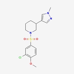 1-((3-chloro-4-methoxyphenyl)sulfonyl)-3-(1-methyl-1H-pyrazol-4-yl)piperidine