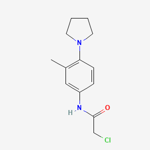 2-chloro-N-(3-methyl-4-pyrrolidin-1-ylphenyl)acetamide
