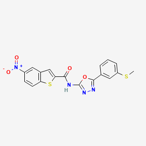 N-(5-(3-(methylthio)phenyl)-1,3,4-oxadiazol-2-yl)-5-nitrobenzo[b]thiophene-2-carboxamide