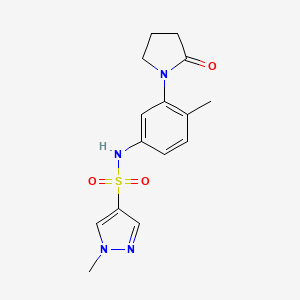 1-methyl-N-(4-methyl-3-(2-oxopyrrolidin-1-yl)phenyl)-1H-pyrazole-4-sulfonamide