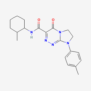molecular formula C20H25N5O2 B2660440 N-(2-methylcyclohexyl)-4-oxo-8-(p-tolyl)-4,6,7,8-tetrahydroimidazo[2,1-c][1,2,4]triazine-3-carboxamide CAS No. 946360-57-2