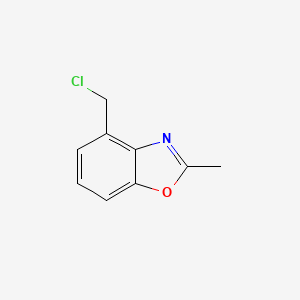 molecular formula C9H8ClNO B2660441 4-(Chloromethyl)-2-methyl-1,3-benzoxazole CAS No. 1806287-19-3