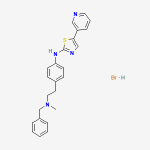 N-(4-(2-(benzyl(methyl)amino)ethyl)phenyl)-5-(pyridin-3-yl)thiazol-2-amine hydrobromide