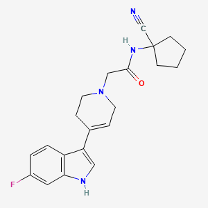 N-(1-cyanocyclopentyl)-2-[4-(6-fluoro-1H-indol-3-yl)-1,2,3,6-tetrahydropyridin-1-yl]acetamide