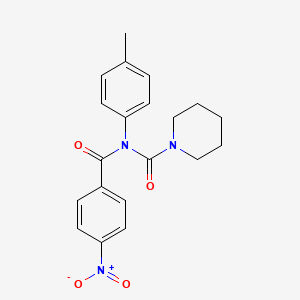 molecular formula C20H21N3O4 B2660453 N-(4-nitrobenzoyl)-N-(p-tolyl)piperidine-1-carboxamide CAS No. 899755-37-4