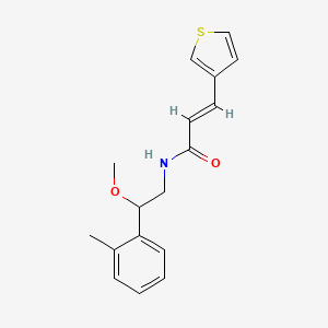 (E)-N-(2-methoxy-2-(o-tolyl)ethyl)-3-(thiophen-3-yl)acrylamide