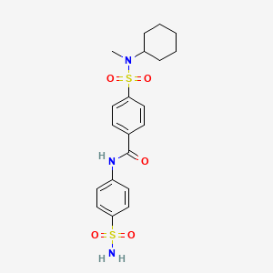 4-[cyclohexyl(methyl)sulfamoyl]-N-(4-sulfamoylphenyl)benzamide
