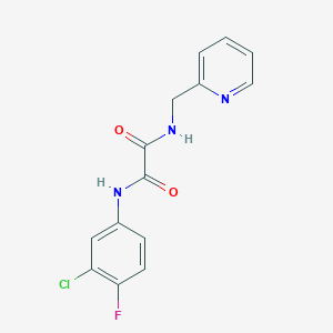 N'-(3-chloro-4-fluorophenyl)-N-(pyridin-2-ylmethyl)oxamide
