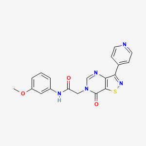 molecular formula C19H15N5O3S B2660464 N-(3-methoxyphenyl)-2-(7-oxo-3-(pyridin-4-yl)isothiazolo[4,5-d]pyrimidin-6(7H)-yl)acetamide CAS No. 1251703-40-8