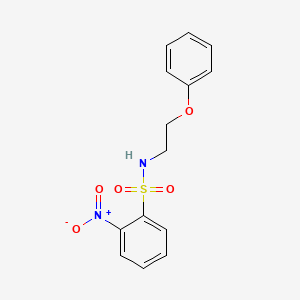 molecular formula C14H14N2O5S B2660475 2-nitro-N-(2-phenoxyethyl)benzenesulfonamide CAS No. 296271-96-0