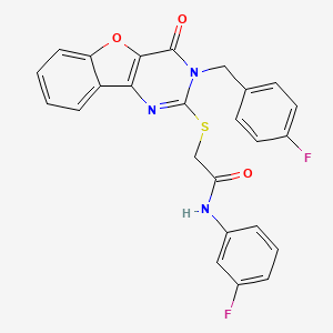 2-{[3-(4-fluorobenzyl)-4-oxo-3,4-dihydro[1]benzofuro[3,2-d]pyrimidin-2-yl]thio}-N-(3-fluorophenyl)acetamide
