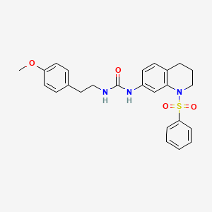1-(4-Methoxyphenethyl)-3-(1-(phenylsulfonyl)-1,2,3,4-tetrahydroquinolin-7-yl)urea