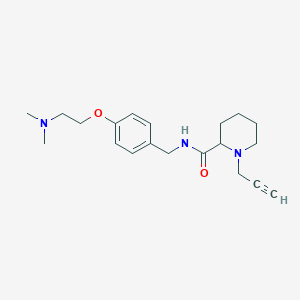 N-({4-[2-(dimethylamino)ethoxy]phenyl}methyl)-1-(prop-2-yn-1-yl)piperidine-2-carboxamide