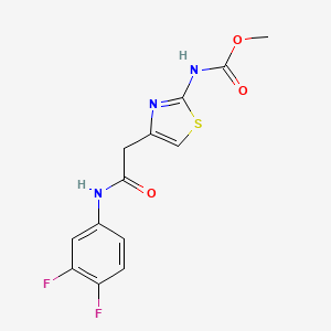 Methyl (4-(2-((3,4-difluorophenyl)amino)-2-oxoethyl)thiazol-2-yl)carbamate