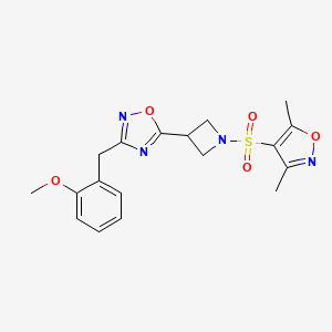 5-(1-((3,5-Dimethylisoxazol-4-yl)sulfonyl)azetidin-3-yl)-3-(2-methoxybenzyl)-1,2,4-oxadiazole