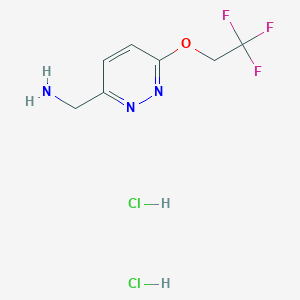 [6-(2,2,2-Trifluoroethoxy)pyridazin-3-yl]methanamine dihydrochloride