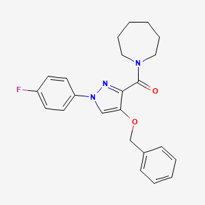 azepan-1-yl(4-(benzyloxy)-1-(4-fluorophenyl)-1H-pyrazol-3-yl)methanone
