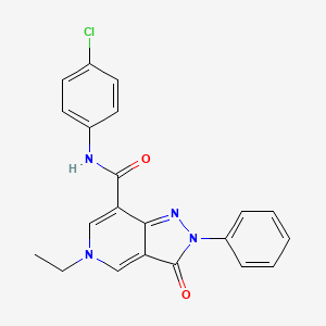 N-(4-chlorophenyl)-5-ethyl-3-oxo-2-phenyl-3,5-dihydro-2H-pyrazolo[4,3-c]pyridine-7-carboxamide