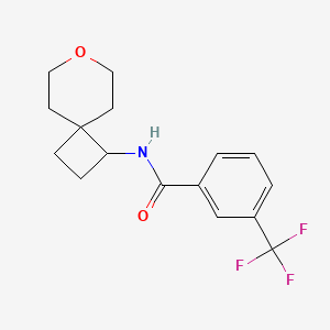 molecular formula C16H18F3NO2 B2660508 N-{7-oxaspiro[3.5]nonan-1-yl}-3-(trifluoromethyl)benzamide CAS No. 2176124-93-7