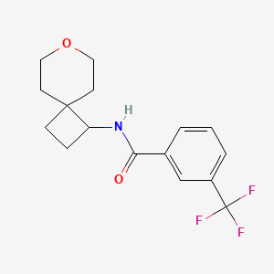 molecular formula C16H18F3NO2 B2660508 N-(7-oxaspiro[3.5]nonan-1-yl)-3-(trifluoromethyl)benzamide CAS No. 2176124-93-7