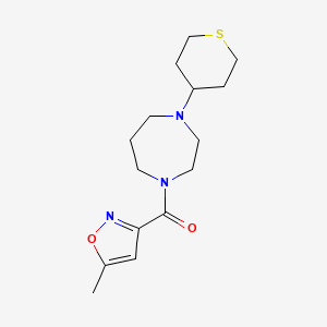 (5-Methyl-1,2-oxazol-3-yl)-[4-(thian-4-yl)-1,4-diazepan-1-yl]methanone