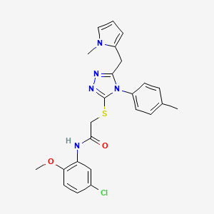 N-(5-chloro-2-methoxyphenyl)-2-((5-((1-methyl-1H-pyrrol-2-yl)methyl)-4-(p-tolyl)-4H-1,2,4-triazol-3-yl)thio)acetamide