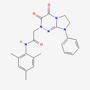 2-(3,4-dioxo-8-phenyl-3,4,7,8-tetrahydroimidazo[2,1-c][1,2,4]triazin-2(6H)-yl)-N-mesitylacetamide