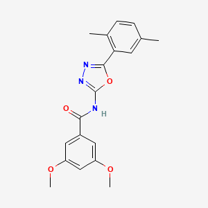 molecular formula C19H19N3O4 B2660539 N-[5-(2,5-dimethylphenyl)-1,3,4-oxadiazol-2-yl]-3,5-dimethoxybenzamide CAS No. 891117-66-1