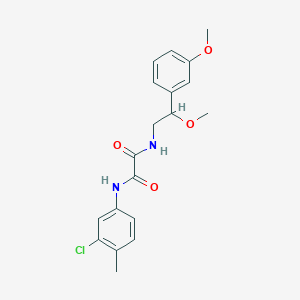 molecular formula C19H21ClN2O4 B2660548 N-(3-chloro-4-methylphenyl)-N'-[2-methoxy-2-(3-methoxyphenyl)ethyl]ethanediamide CAS No. 1797694-25-7