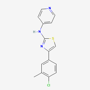 molecular formula C15H12ClN3S B2660563 (4-(4-Chloro-3-methylphenyl)(2,5-thiazolyl))-4-pyridylamine CAS No. 1023528-16-6