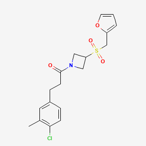 3-(4-Chloro-3-methylphenyl)-1-(3-((furan-2-ylmethyl)sulfonyl)azetidin-1-yl)propan-1-one