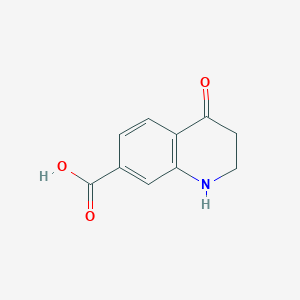 molecular formula C10H9NO3 B2660601 4-Oxo-1,2,3,4-tetrahydroquinoline-7-carboxylic acid CAS No. 19384-65-7