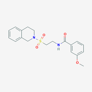 molecular formula C19H22N2O4S B2660607 3-methoxy-N-[2-(1,2,3,4-tetrahydroisoquinoline-2-sulfonyl)ethyl]benzamide CAS No. 899738-93-3