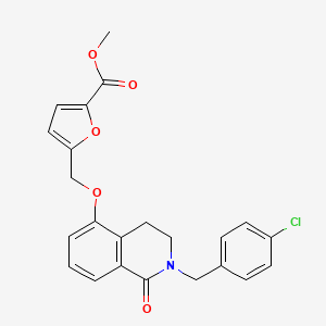 Methyl 5-(((2-(4-chlorobenzyl)-1-oxo-1,2,3,4-tetrahydroisoquinolin-5-yl)oxy)methyl)furan-2-carboxylate