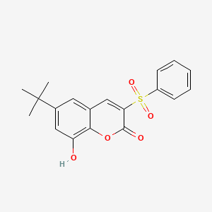 3-(Benzenesulfonyl)-6-tert-butyl-8-hydroxychromen-2-one