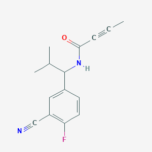 N-[1-(3-Cyano-4-fluorophenyl)-2-methylpropyl]but-2-ynamide