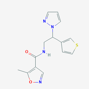 N-(2-(1H-pyrazol-1-yl)-2-(thiophen-3-yl)ethyl)-5-methylisoxazole-4-carboxamide