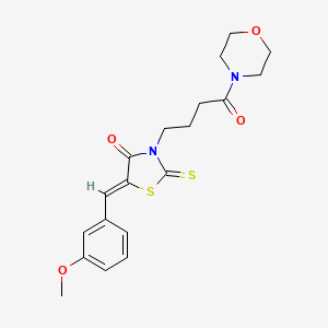 (Z)-5-(3-methoxybenzylidene)-3-(4-morpholino-4-oxobutyl)-2-thioxothiazolidin-4-one