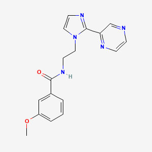 3-methoxy-N-(2-(2-(pyrazin-2-yl)-1H-imidazol-1-yl)ethyl)benzamide
