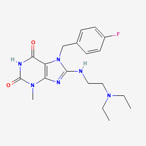 8-((2-(diethylamino)ethyl)amino)-7-(4-fluorobenzyl)-3-methyl-1H-purine-2,6(3H,7H)-dione
