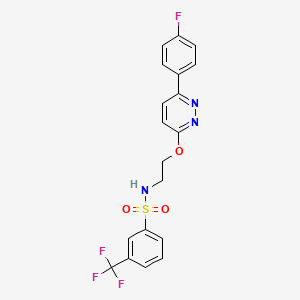 N-(2-((6-(4-fluorophenyl)pyridazin-3-yl)oxy)ethyl)-3-(trifluoromethyl)benzenesulfonamide