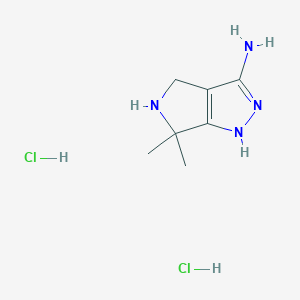 6,6-Dimethyl-4,5-dihydro-1H-pyrrolo[3,4-c]pyrazol-3-amine;dihydrochloride