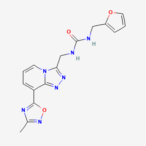 1-(Furan-2-ylmethyl)-3-((8-(3-methyl-1,2,4-oxadiazol-5-yl)-[1,2,4]triazolo[4,3-a]pyridin-3-yl)methyl)urea