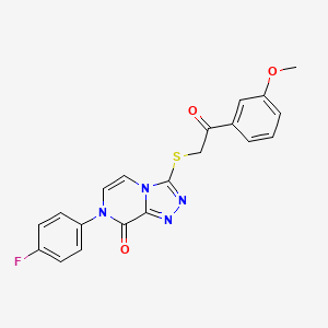 7-(4-fluorophenyl)-3-((2-(3-methoxyphenyl)-2-oxoethyl)thio)-[1,2,4]triazolo[4,3-a]pyrazin-8(7H)-one
