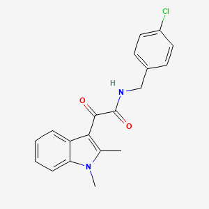 N-(4-chlorobenzyl)-2-(1,2-dimethyl-1H-indol-3-yl)-2-oxoacetamide