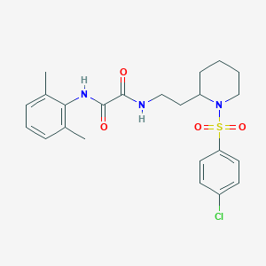 N1-(2-(1-((4-chlorophenyl)sulfonyl)piperidin-2-yl)ethyl)-N2-(2,6-dimethylphenyl)oxalamide